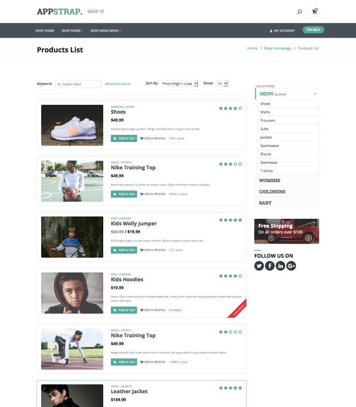 shop-list page thumbnail